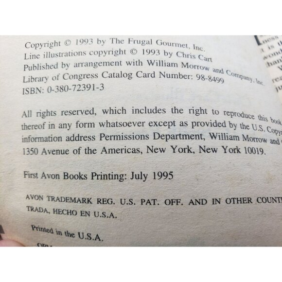 The Frugal Gourmet Cooks Italian By Jeff Smith 1995 Paperback - Picture 4 of 10